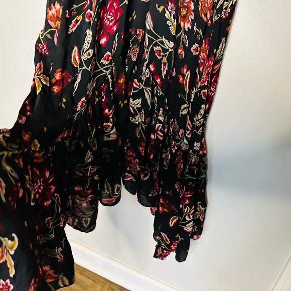 A.L.C. Annette Floral Silk Mini Long Sleeve Dress size 6 - Picture 7 of 16